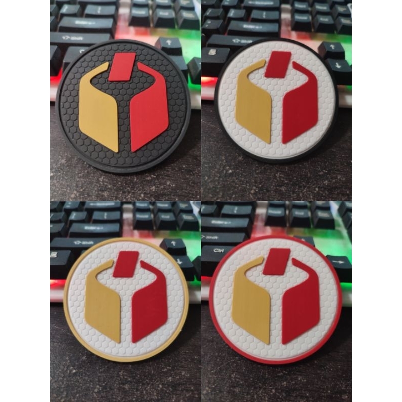 patch rubber logo bawaslu emblem karet panwaslu bulat 7cm