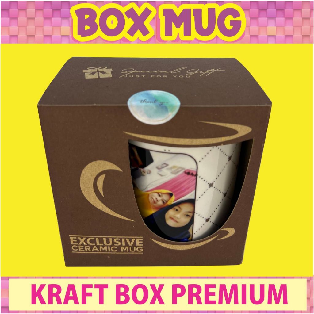 KRAFT BOX MUG COKLAT TEBAL 350 gr ( Premium Grade )