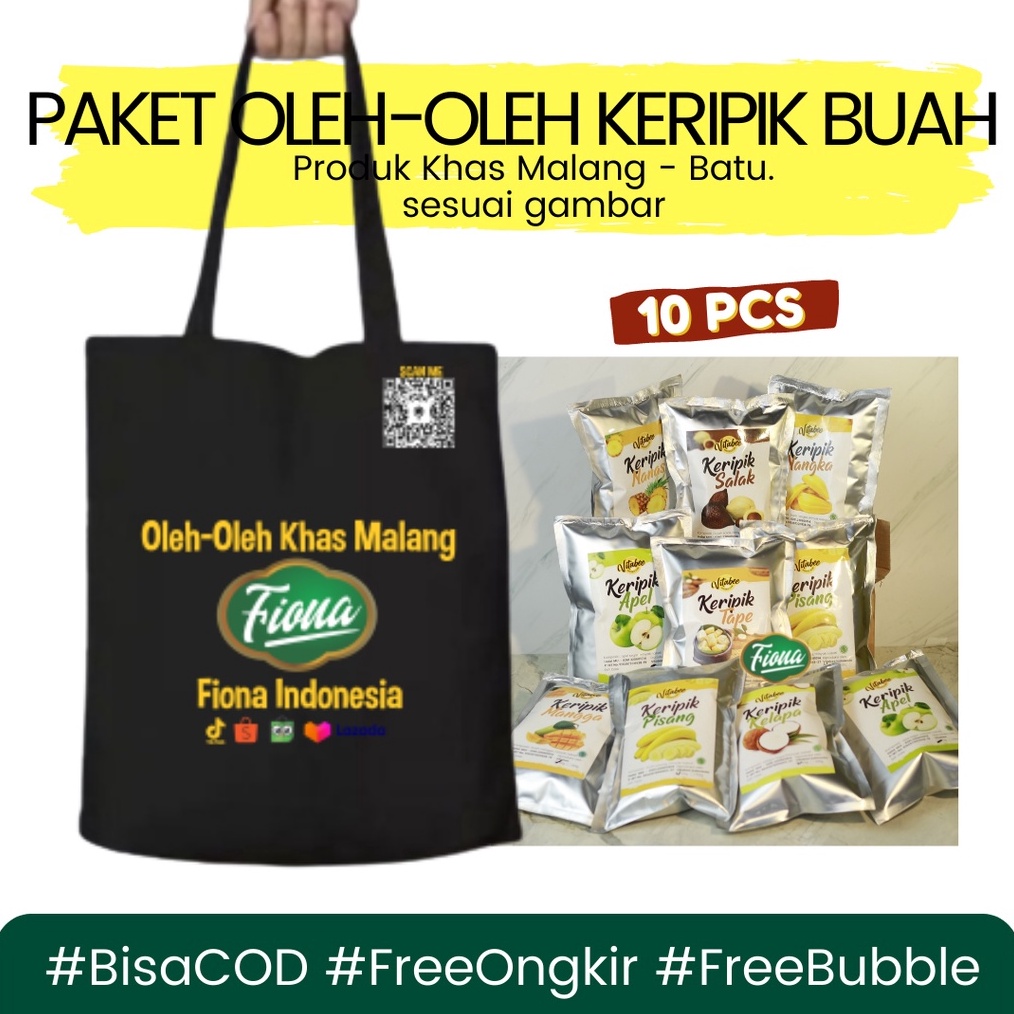 

PAKET INSTAN PAKET OLEHOLEH Kripik Keripik Buah Khas Kota Malang KERIPIK BUAH HEMAT Apel Nangka Pisang Nanas Mangga Rambutan