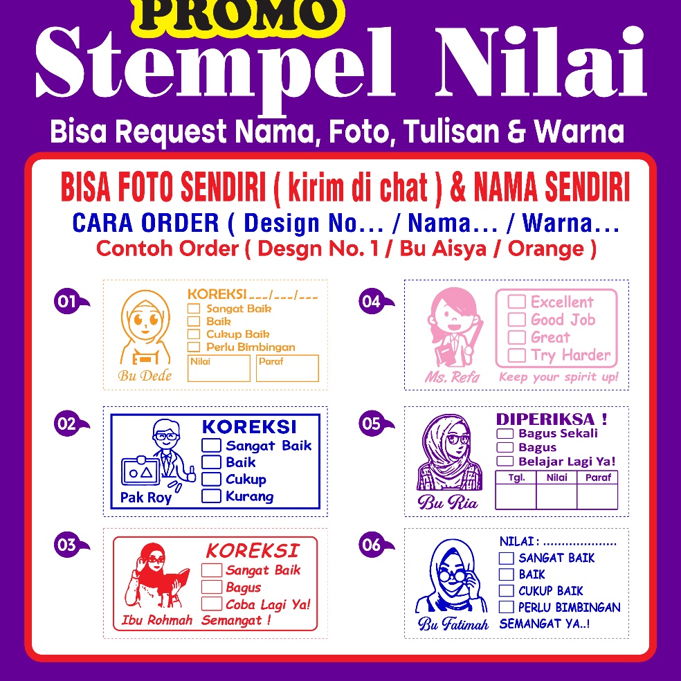 

RealPict Stempel Nilai Guru Penilaian Koreksi Checked Reward