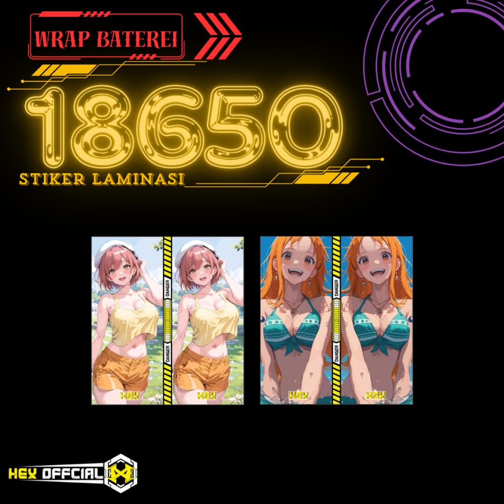

HEX - Stiker Vinyl Premium Wrap Beterai 1 8 6 5 0