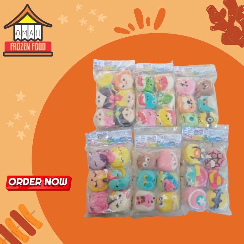 

PRODUK TREND Bakpao Karakter Isi 6 Mix Rasa