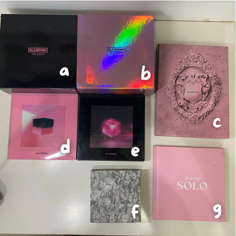 [album only] blackpink the album pink black ver, blackpink square up pink black ver, rose kihno, sol