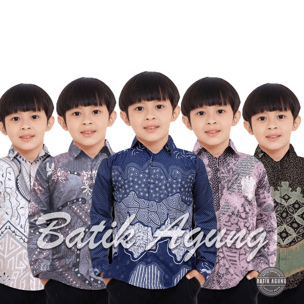 Seragam Batik Anak Cowok Usia 2-13 Tahun Modern Kekinian / Kemeja Baju Batik Kondangan Nikahan Anak