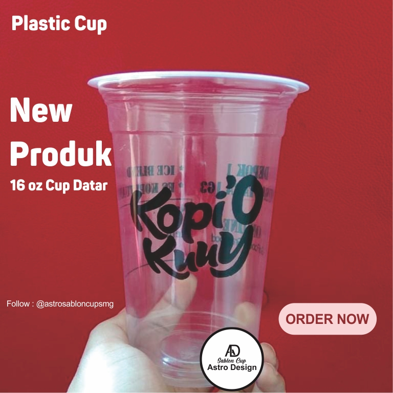 Cup 16 oz datar starindo tebal - min order 300 pcs