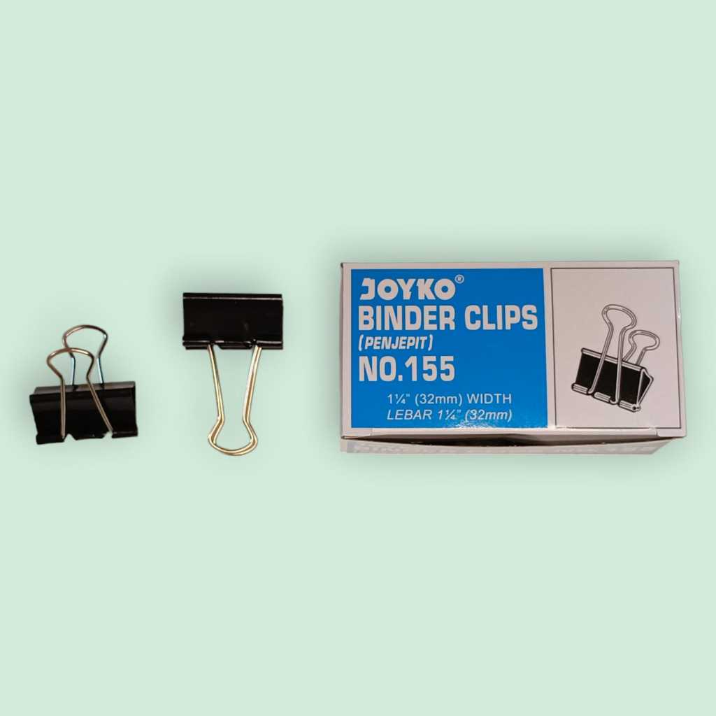 

Binder Clips / Penjepit Kertas / Klip Kertas Joyko No. 111 155 (12 pcs)