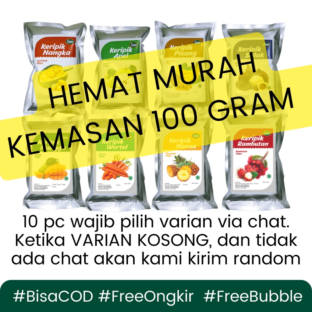 

SPESIAL AWAL TAHUN HEMAT MURAH 1pcs Kripik Buah Varian Mix Nangka Apel Rambutan Mangga Nanas Pisang Salak