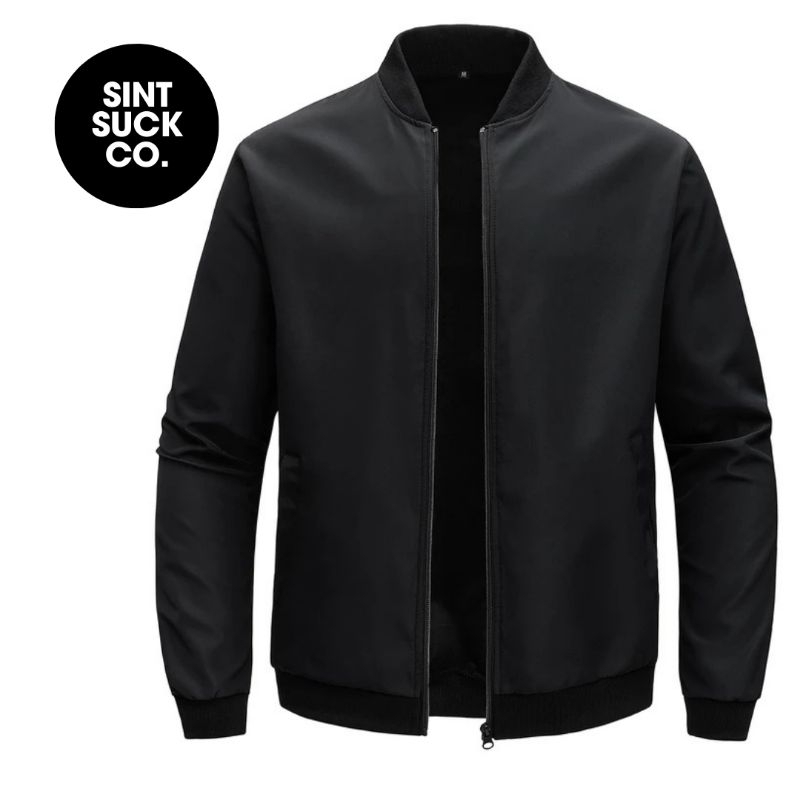 Bomber Polos Pria Hitam Jaket Polos Cowok Jaket Casual Pria Jaket Parasut Motor Pria