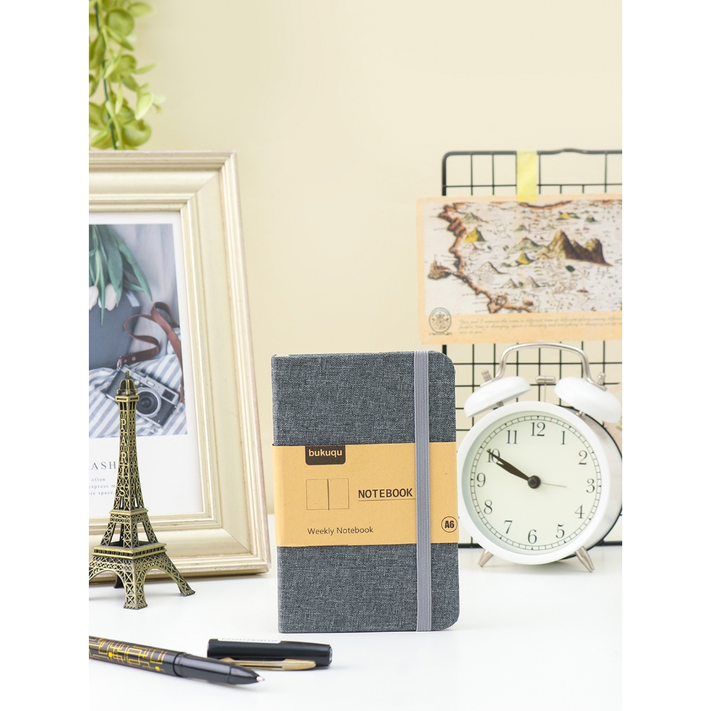 

bukuqu Denim Notebook Uk A6 Grey, Weekly