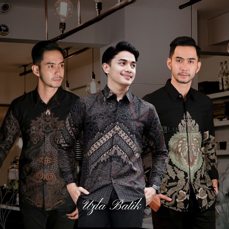 Kemeja Batik Pria Lengan Panjang batik casual modis slimfit trendy masa kini modern Kemeja Batik Pri