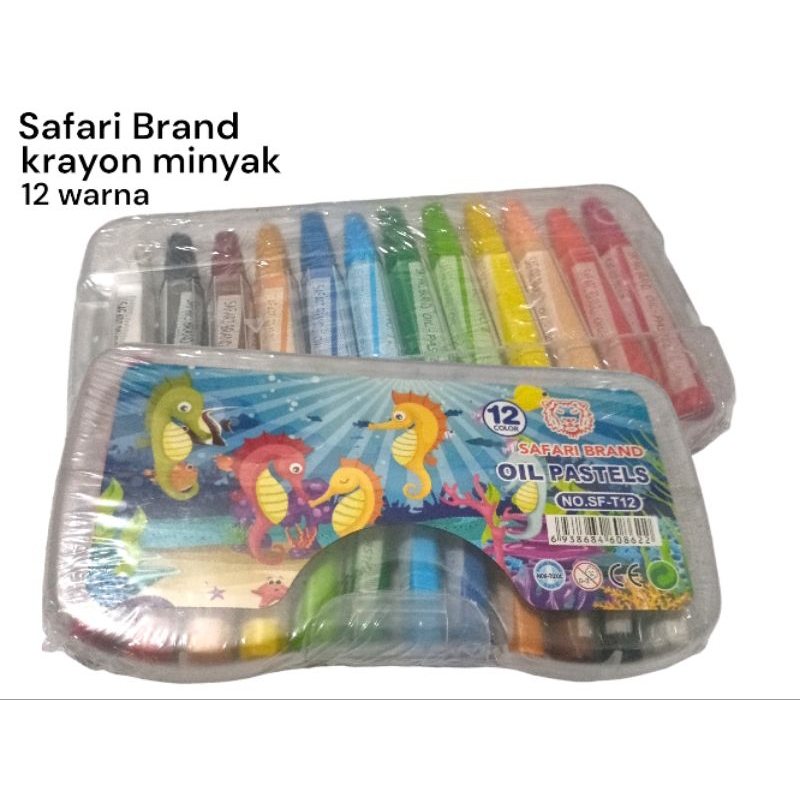 

Krayon minyak 12 warna - Safari Brand