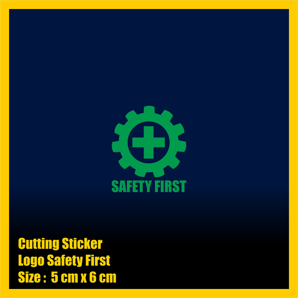 

Stiker helm proyek safety first / cutting sticker helm safety first k3