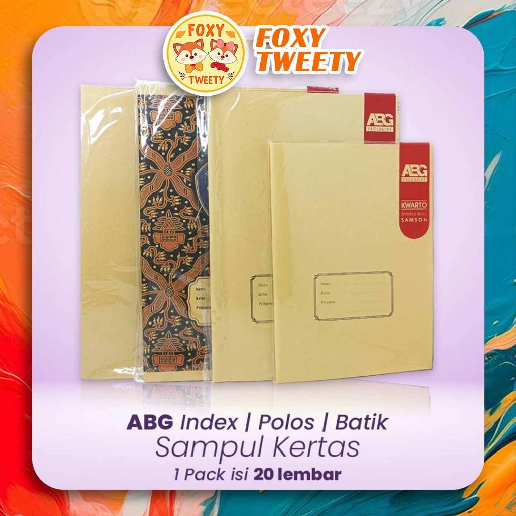 

Sampul kertas ABG isi 20 Lembar Ukuran Kwarto / Boxy Bigboss | Sampul Polos Batik Index | Sampul Buku Coklat