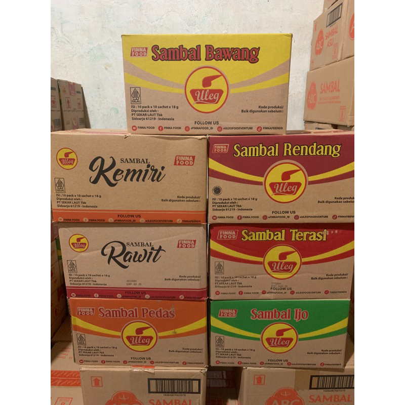 

Sambal Uleg Finna 1 dus isi 10 pak x 18gram