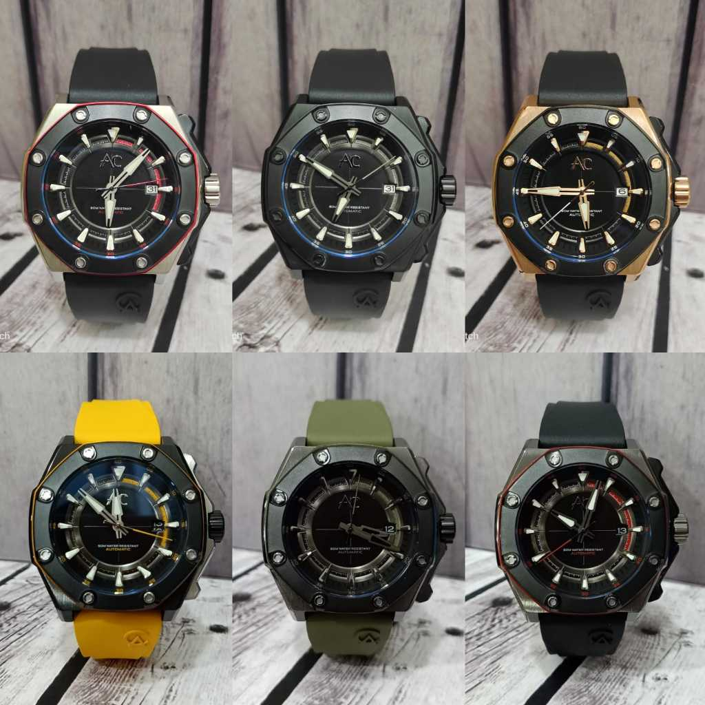 Jam Tangan Pria Alexander Christie AC9601 Ac 9601  Automatis Garansi Resmi Rubber