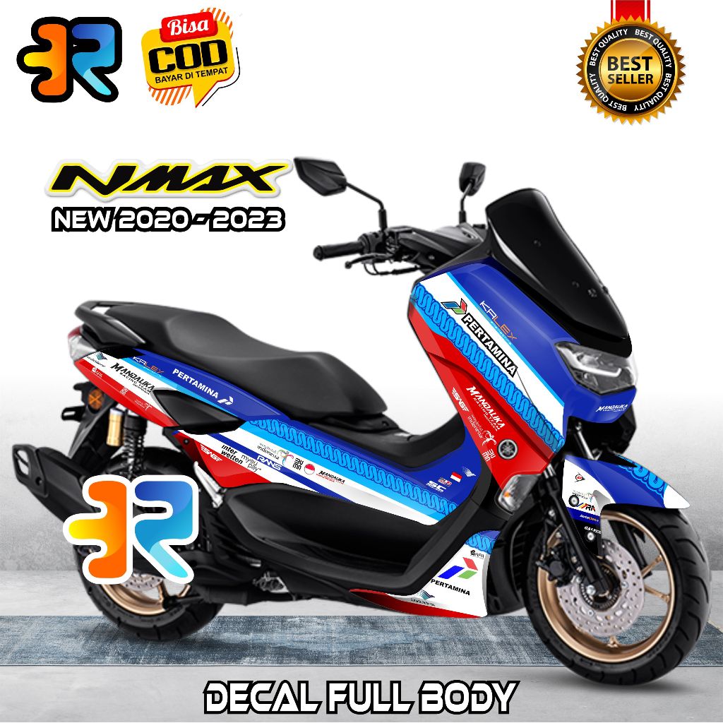 Decal Nmax New 2021 - 2023 Stiker Full Body Variasi Desain Mandalika