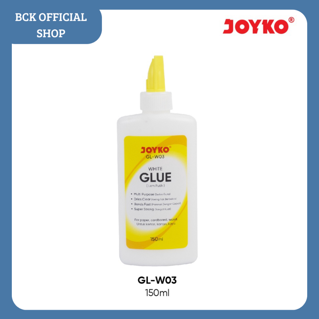 

White Liquid Glue Lem Putih Cair Kertas GL-W03 Joyko (PCS)