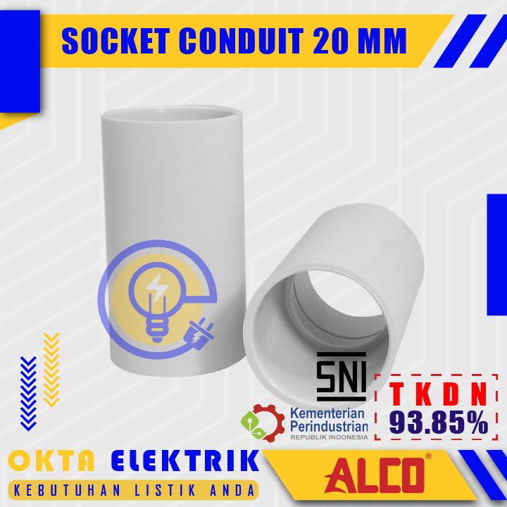 SOCKET 20MM / SOKET 20 / COUPLING CONDUIT 20 MM - ALCO