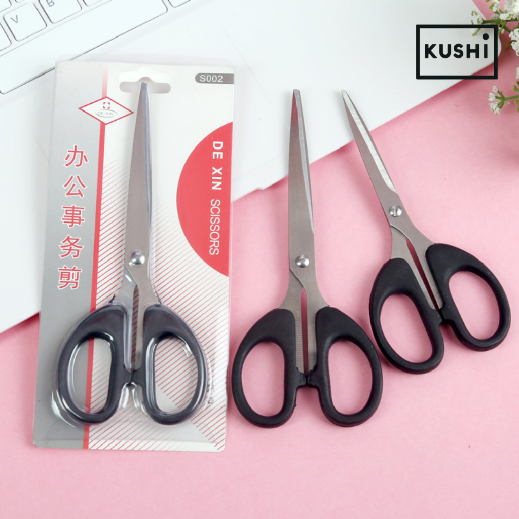 

KUSHI Gunting Kertas Aesthetic Hitam Tajam Scissors Scrapbook Use Sharp