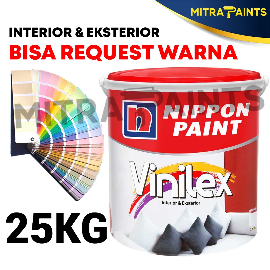[OJEK] CAT TEMBOK INTERIOR EKSTERIOR VINILEX 25 KG / CUSTOM WARNA / NIPPON PAINT 1 PAIL TINTING