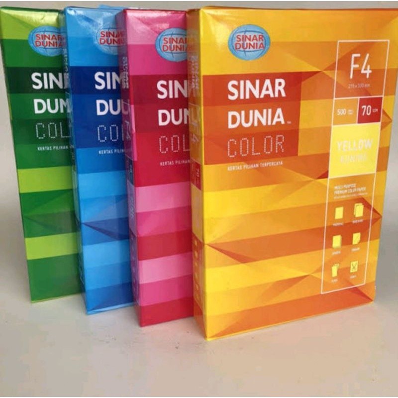 

Kertas Folio Warna F4 SIDU 70 GSM / Rim - HEMAT