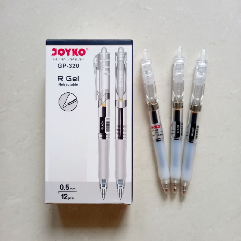 

[ LUSIN MURAH ] Pulpen Gel Pen Pena Jel 0.5 mm Joyko GP-320 R Gel