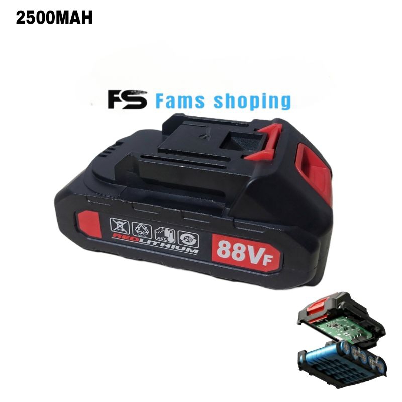 BATERAI IMPACT 88VF BATERAI BOR DAN GERINDA 88VF 5CELL BATERAIN UNTUK MESIN BOR GERINDA ALAT CUCI MO