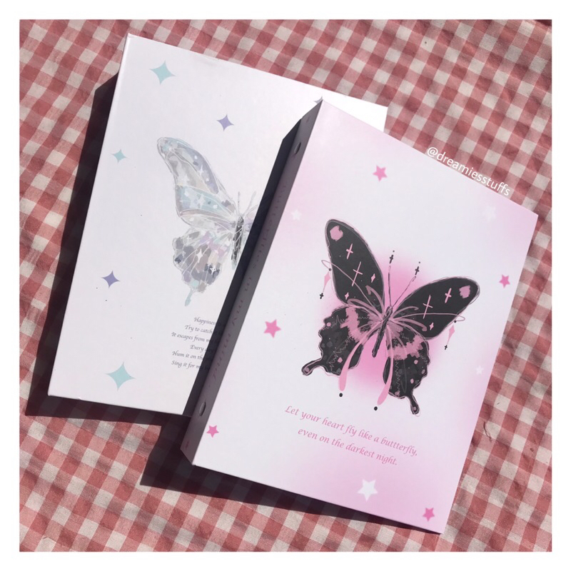 

(Dream 2) Y2K Cute aesthetic butterfly hardcase binder by dreamiesstuffs