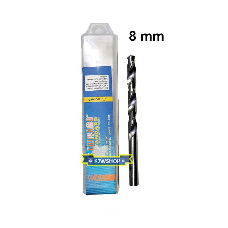 Mata Bor Besi Baja Putih 8 mm Mata Bor 8mm Putih Twist Drill Bit 8mm Mata Bor Kuning 8 mm Mata Bor 8