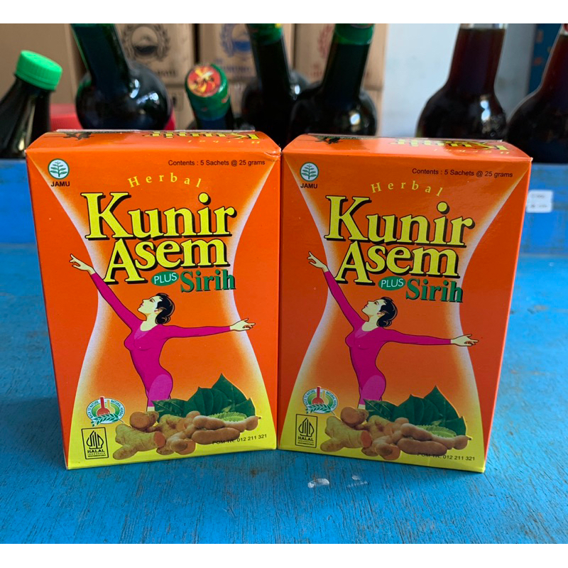 

Kunir Asem Plus Sirih Cap Leo | Kunyit Asam cap Leo isi 5sachet