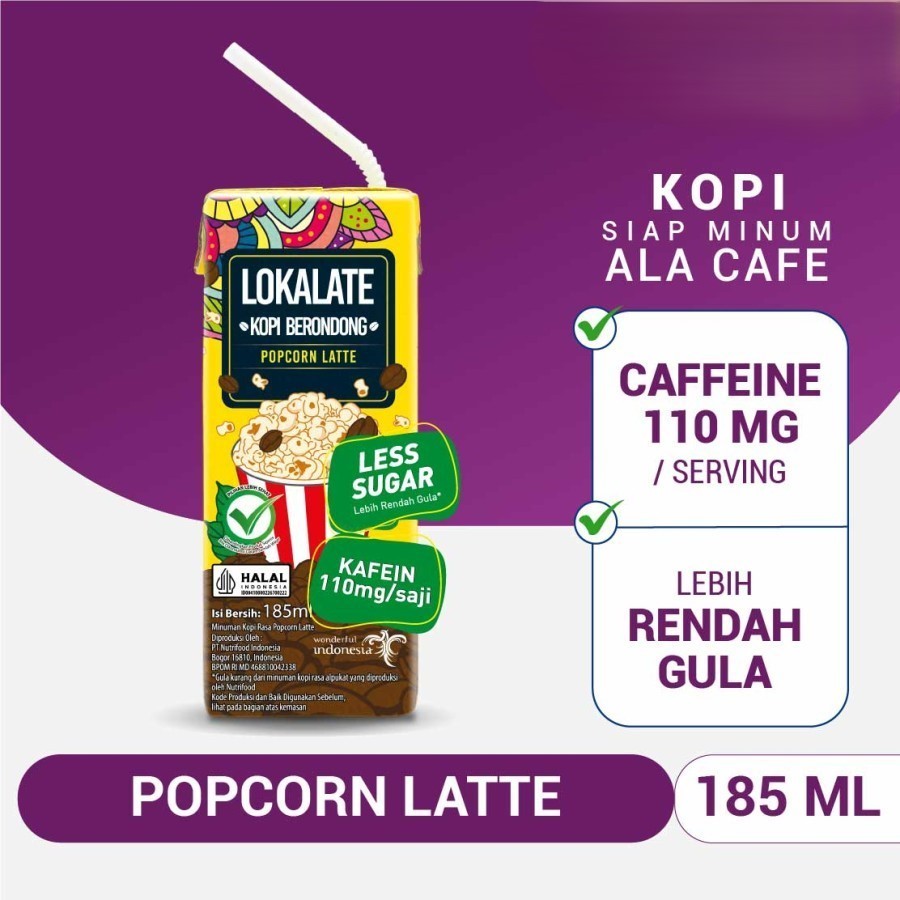 

MONIESHOP - LOKALATE KOPI BERONDONG 185ML - READY TO DRINK 1 KARTON ( 24 PCS)