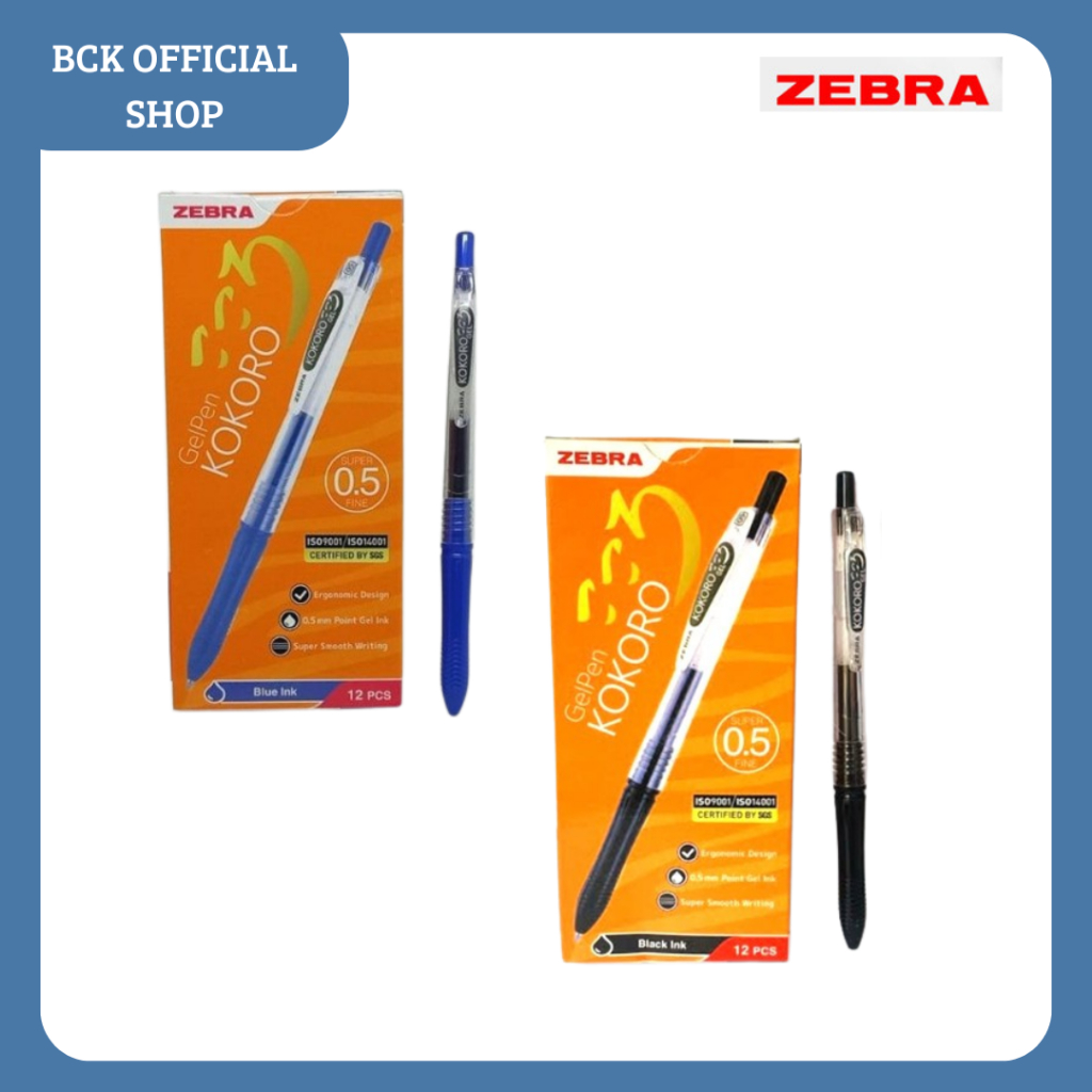 

Ball Pen ZEBRA KOKORO 0.5 mm - Black - Blue (PCS)