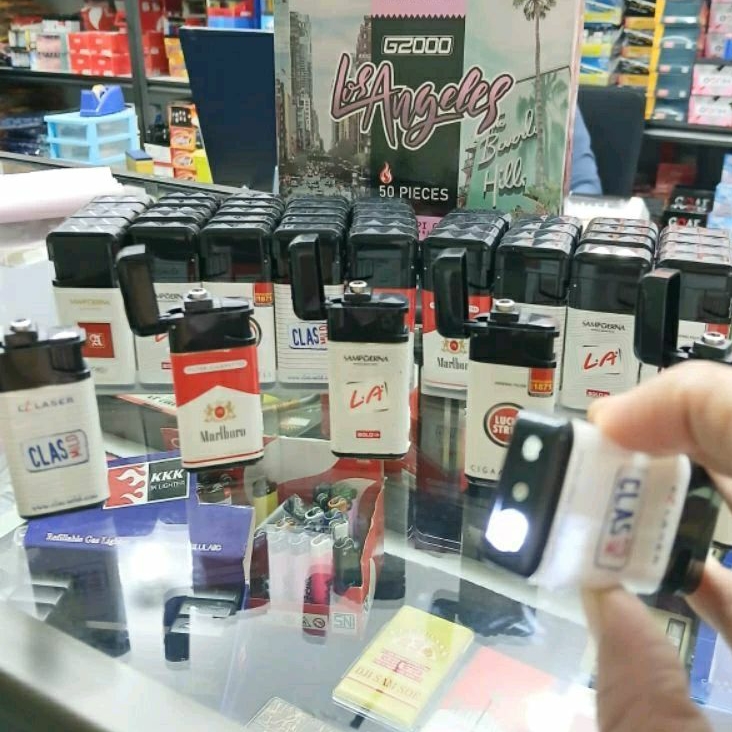 Korek Bara keren plus lampu Senter LA / korek bara / pemantik