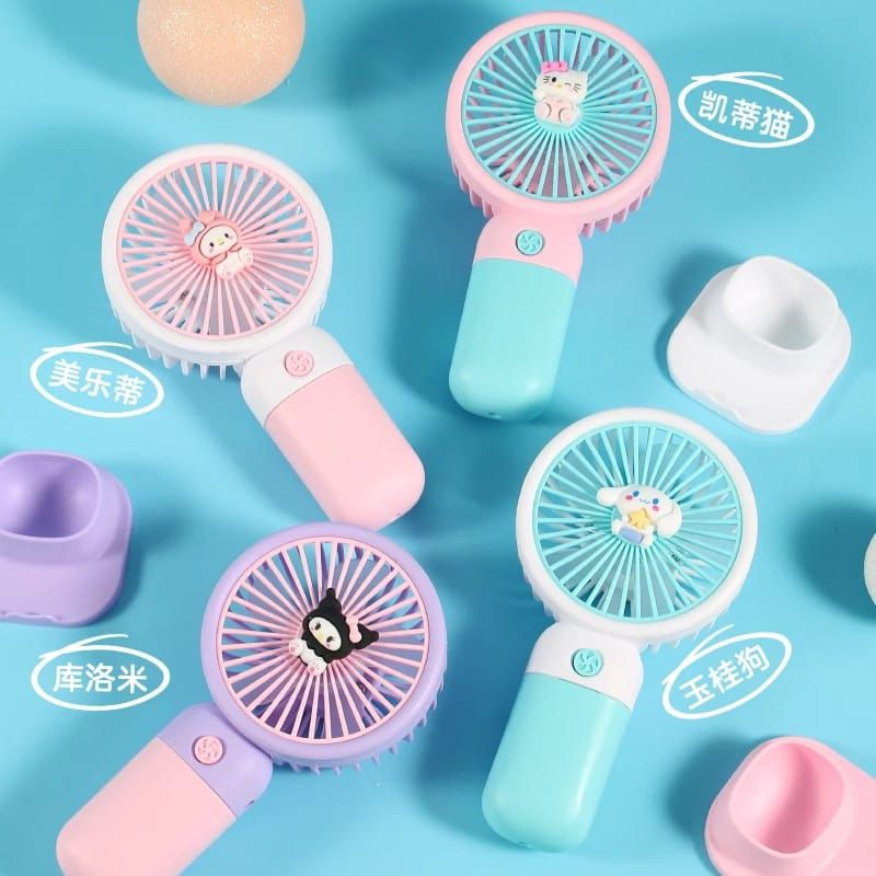 Kipas Mini Sanrio USB - Kipas Genggam Karakter Sanrio -  Kipas Angin Portable Mini USB Kipas Anak An