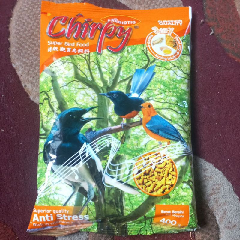 pakan burung chirpy kuning