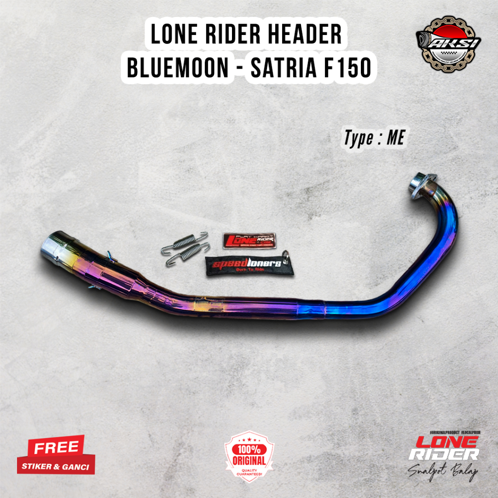 ORIGINAL LONE RIDER Header Pipa Middle End Bluemoon Satria FU - Knalpot Racing Lone Rider
