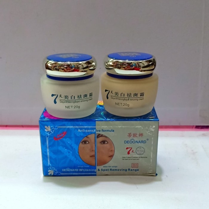 Deonard Cream Set Biru Siang dan Malam Original