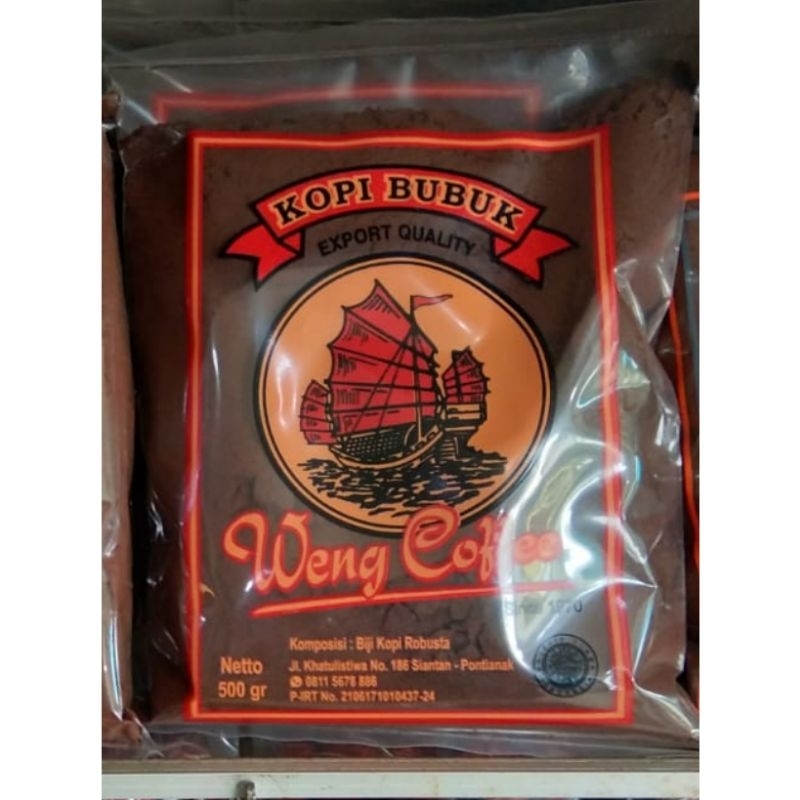 

Weng Coffee / Weng Kopi / Kopi Aweng / Kopi Bubuk Khas Pontianak / Kopi Robusta / Kopi Legendaris / Kopi Hitam / Kopi Kalimantan Barat