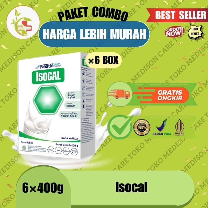 isocal susu bubuk nestle | kotak 400 gr