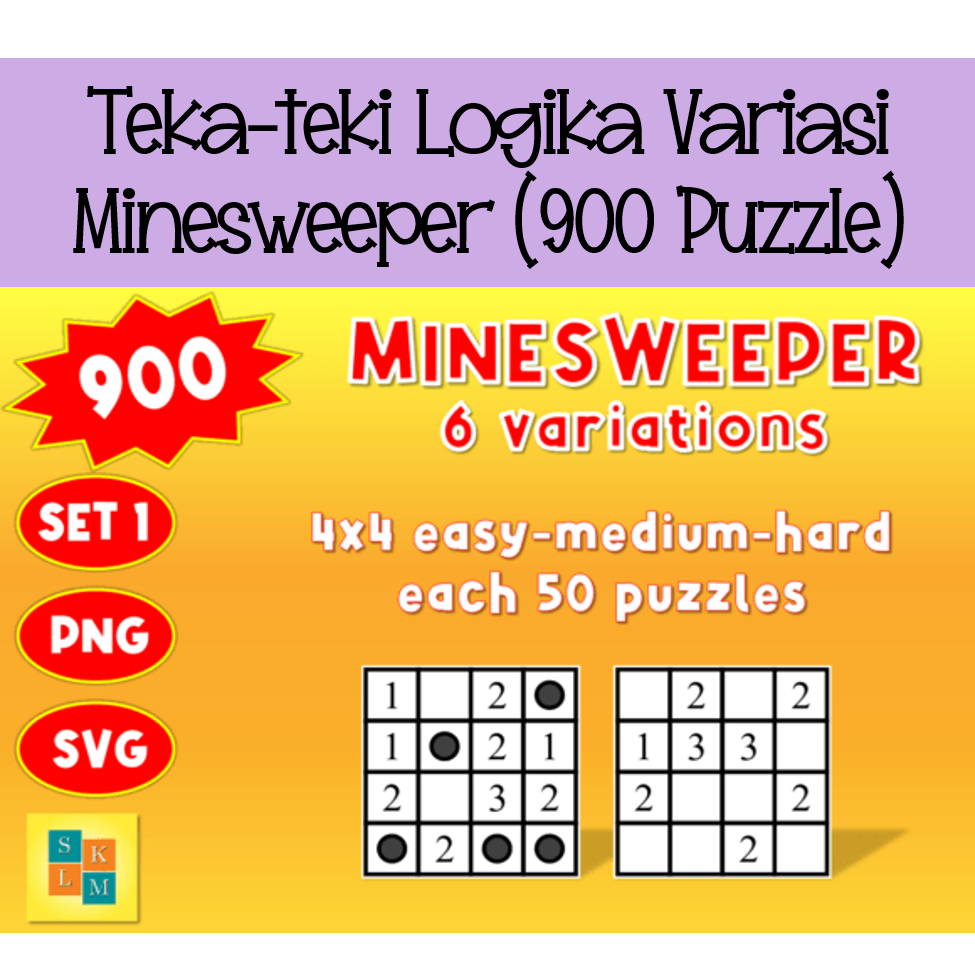 Teka-teki Logika Variasi Minesweeper (900 Puzzle)