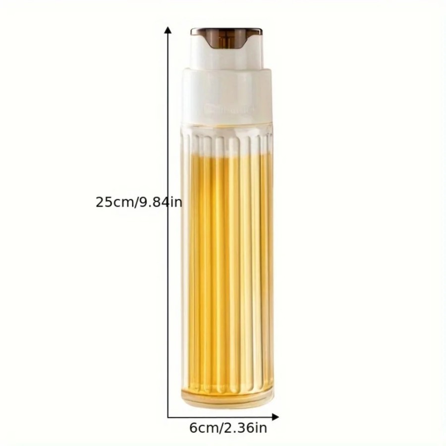 Glass Oil Bottle Kaca Transparan 500ml Tutup Botol Automatis 4582