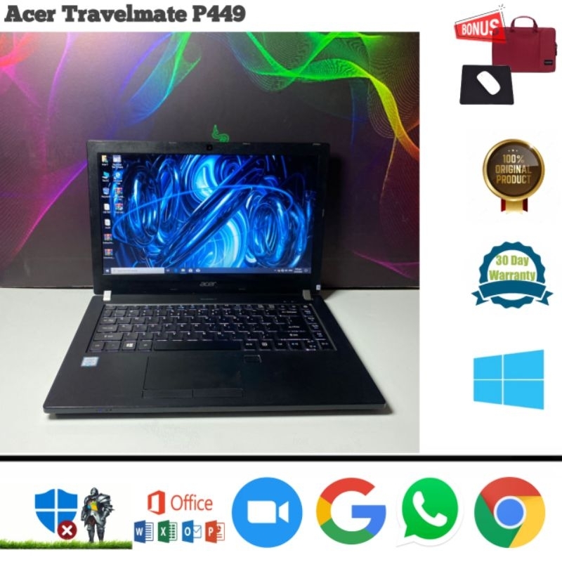 Laptop Acer Travelmate P449 G3M Core i5 Gen 8 Ram 8 SSD 512 Win 10 Siap Pakai