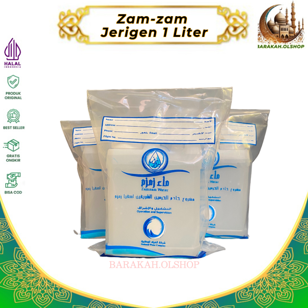 

Air Zamzam Asli 1 Liter Kemasan Jerigen - Zamzam Original 1 Liter