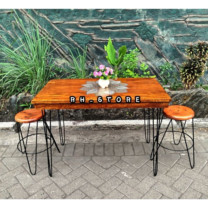 MEJA CAFE KEKINIAN DAN KURSI CAFE KEKINIAN  BULAT / PANJANG / PERSEGIPANJANG TERMURAH