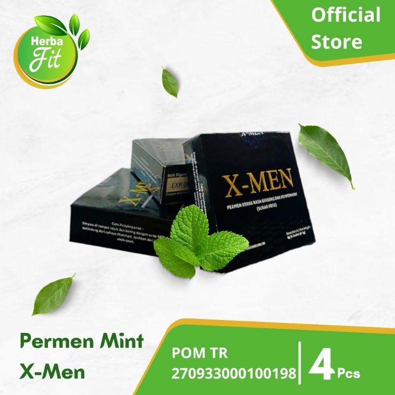 X-Men Candy Original Permen Stamina Pria Xmen X Man Isi 4 Pcs