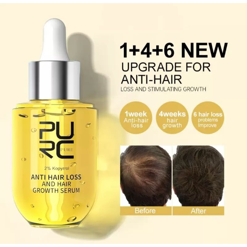 PURC PURE New Upgrade Anti Hair Loss and Hair Growth Serum Penumbuh Rambut Rontok Mencegah Kebotakan