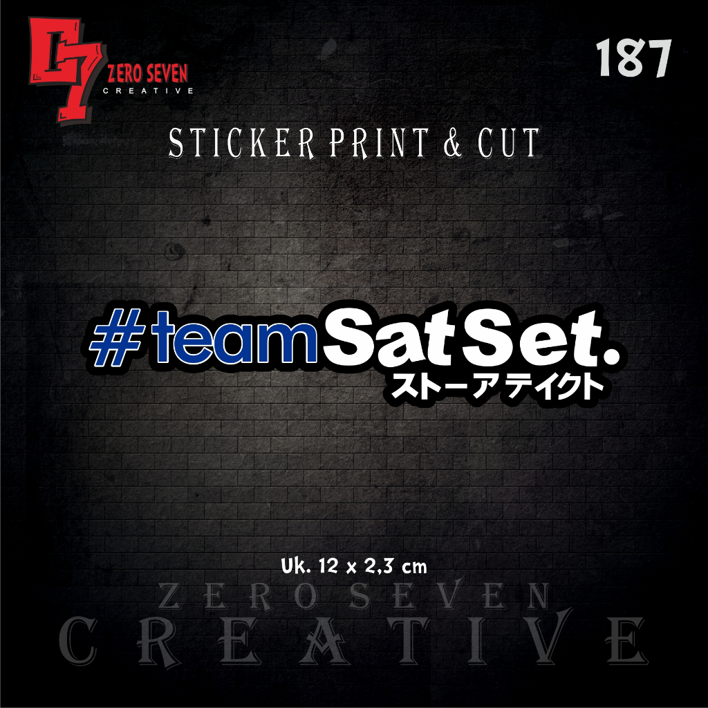STIKER TEAM SAT SET / RACING / STIKER MOTOR / AESTHETIC / VYNIL / ANTI AIR / PRINT & CUT