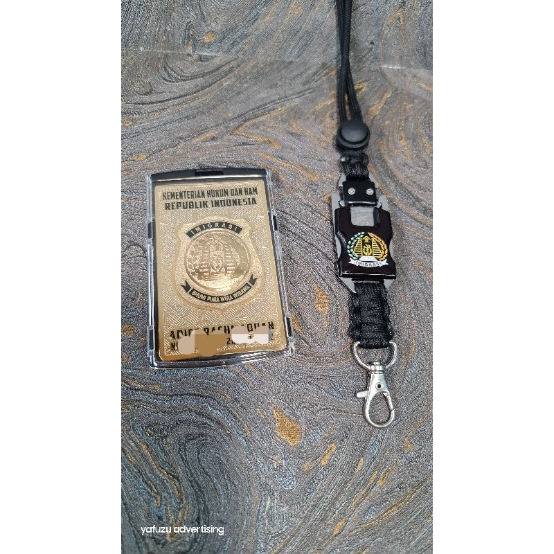 

plat id card lanyard holder logo IMIGRASI