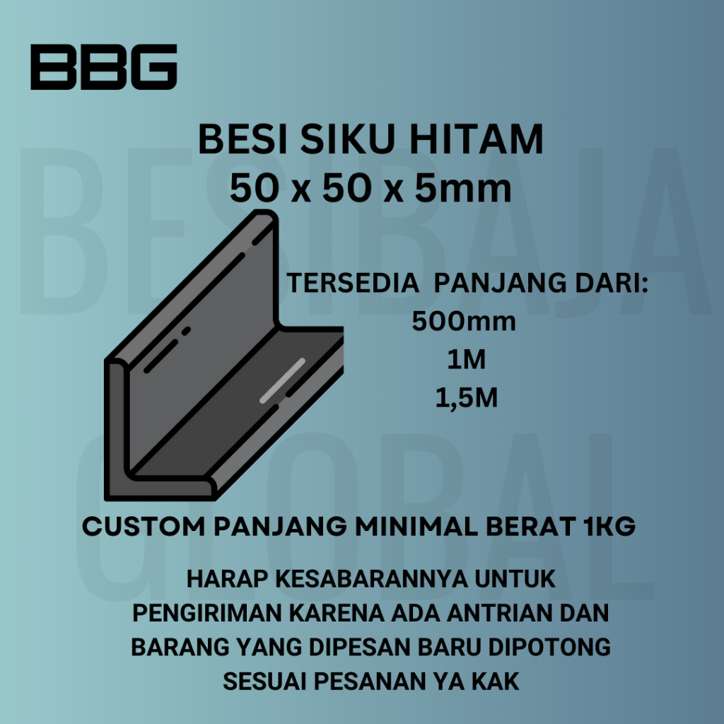 BESI SIKU 50 x 5mm x 500mm