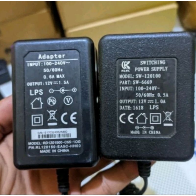 Adaptor 12v 1,5a adaptor LPS original 12v 1,5a dan 12v 1,0a